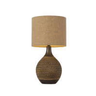 Telbix-Macey Table Lamp -Bronze/Linen
